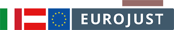 Flags of IT, AT, Eurojust logo